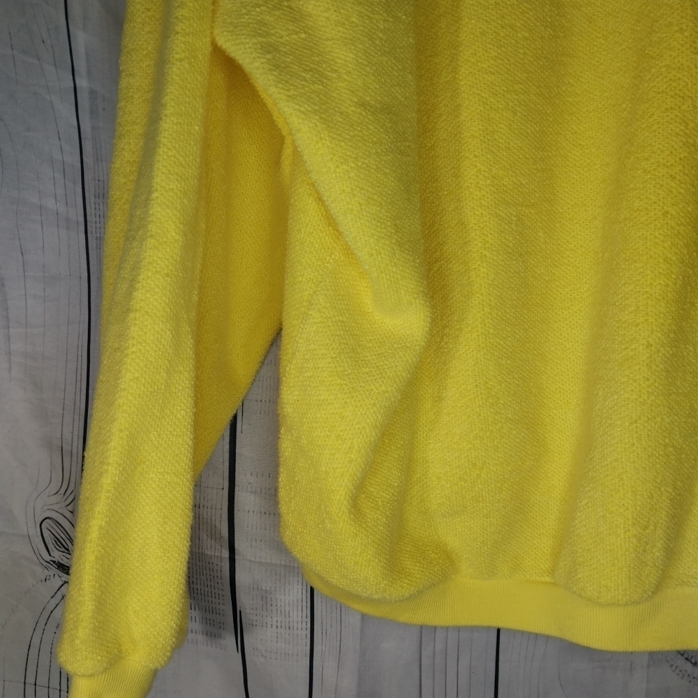 Express EXP Crewneck Vintage 90’s Yellow Retro Oversized Sweatshirt - Picture 12 of 14